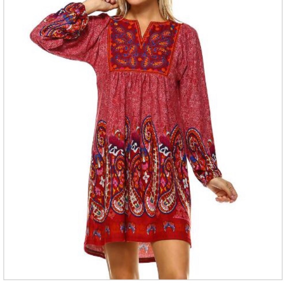 WHITE MARK Apolline Embroidered Sweater Dress M